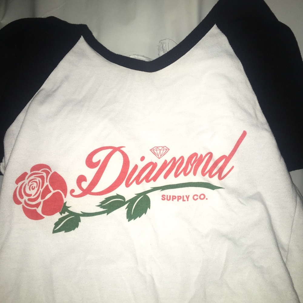Diamond baseball style tee
